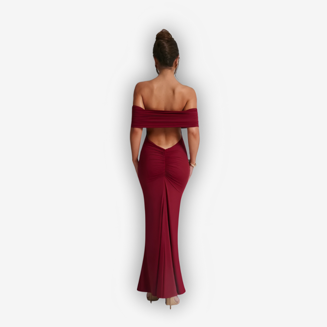 Celeste Backless Maxi Dress – Strapless Bodycon Glamour