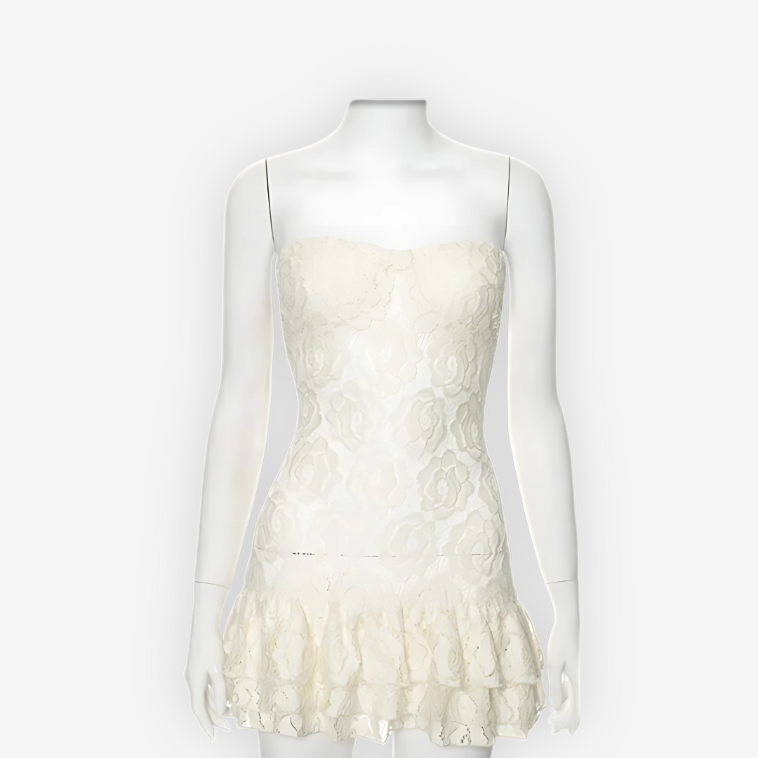 Celina Lace Strapless Mini Dress
