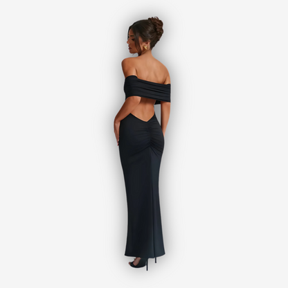 Celeste Backless Maxi Dress – Strapless Bodycon Glamour